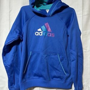 Adidas brand Hoodie hooded pullover sweatshirt youth girls size large